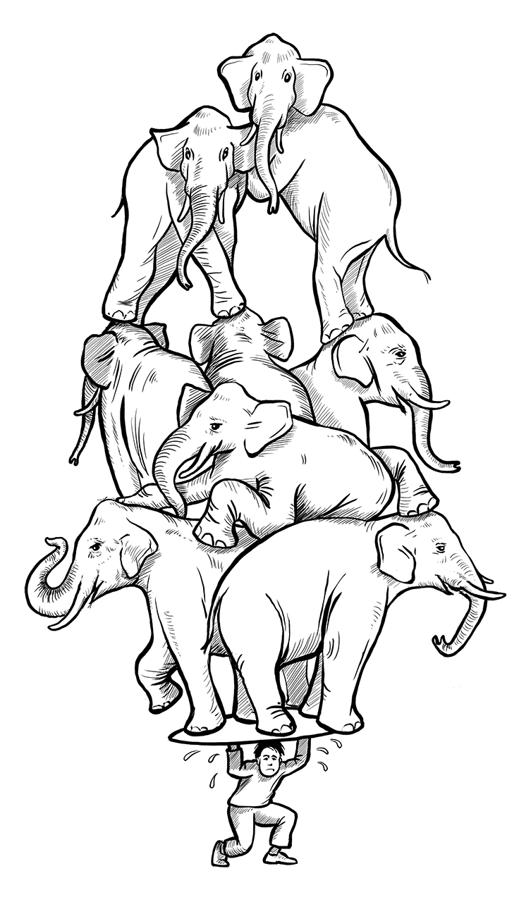 Illustration Elefanten